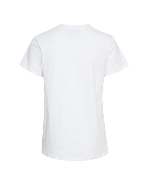 Kaffe White T-Shirt Marin 10506137 Weiß Regular Fit