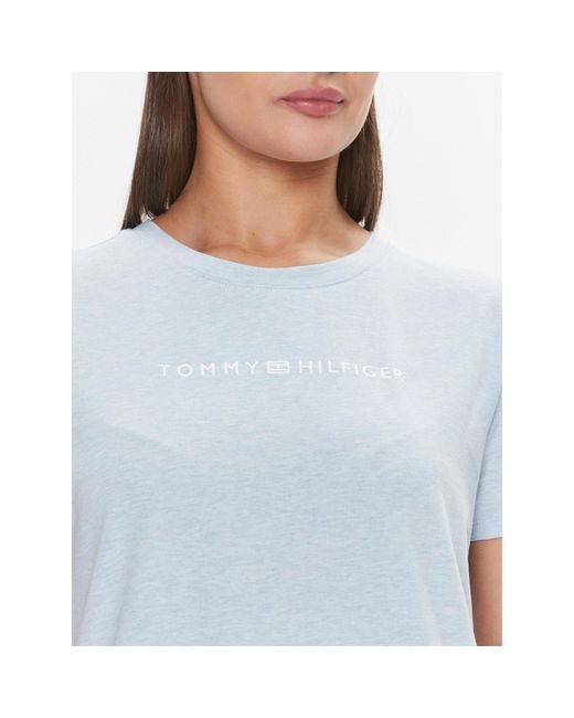 Tommy Hilfiger Blue T-Shirt Frosted Ww0Ww38813 Regular Fit