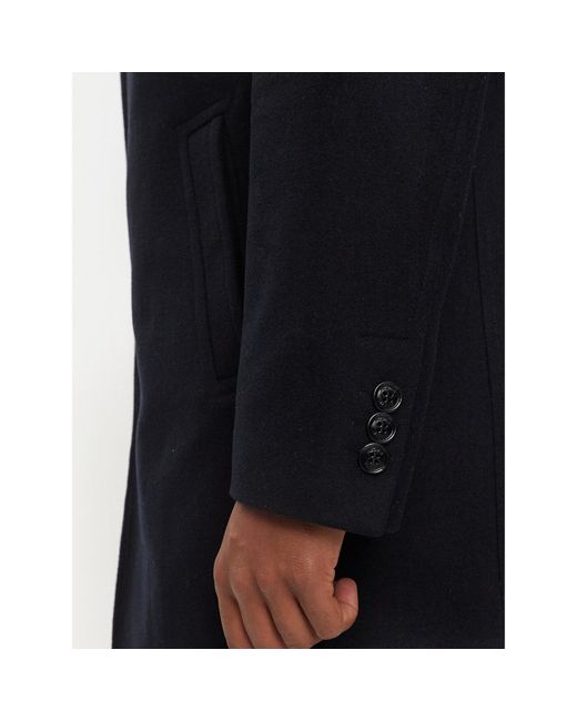 Hechter Paris Wollmantel 45014 142270 Regular Fit in Blue für Herren