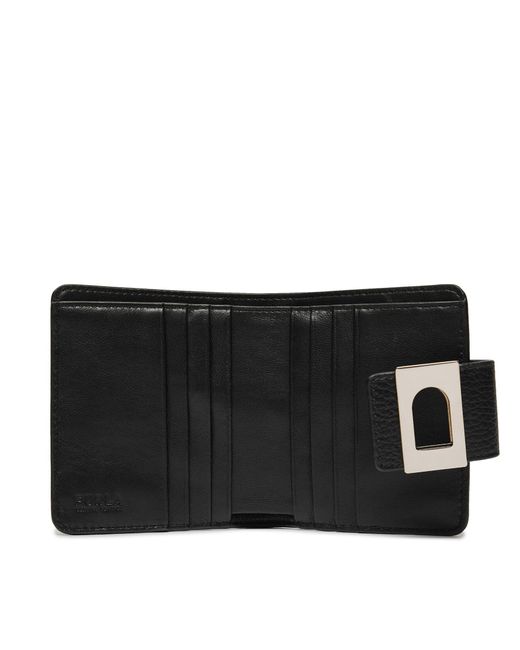 Furla Black Kleine Damen Geldbörse 1927 M Compact Wallet Bifold Soft Wp00424-Hsf000-O6000-1007