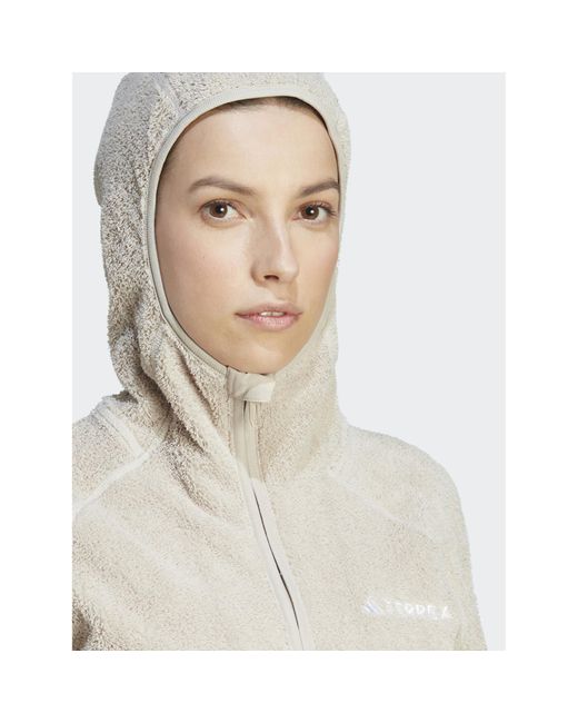 Adidas Natural Fleecejacke Terrex Techrock Reversible High-Pile-Fleece Ib1862 Slim Fit