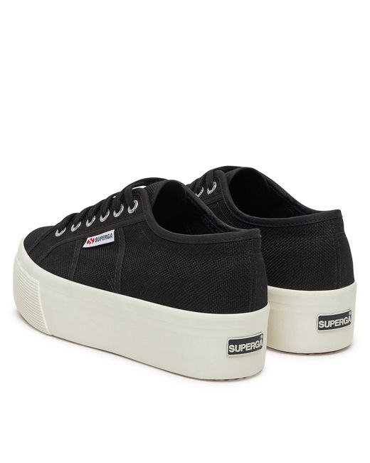 Superga Black Sneakers Aus Stoff 2790 Platform S9111Lw