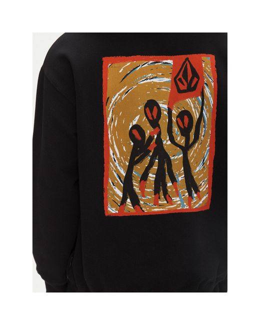 Volcom Sweatshirt Gonyvaders A4112508 Loose Fit in Black für Herren