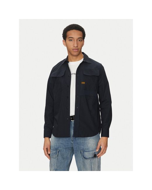 G-Star Hemd Cpo Utility D26470-C973 C742 Regular Fit in Blue für Herren