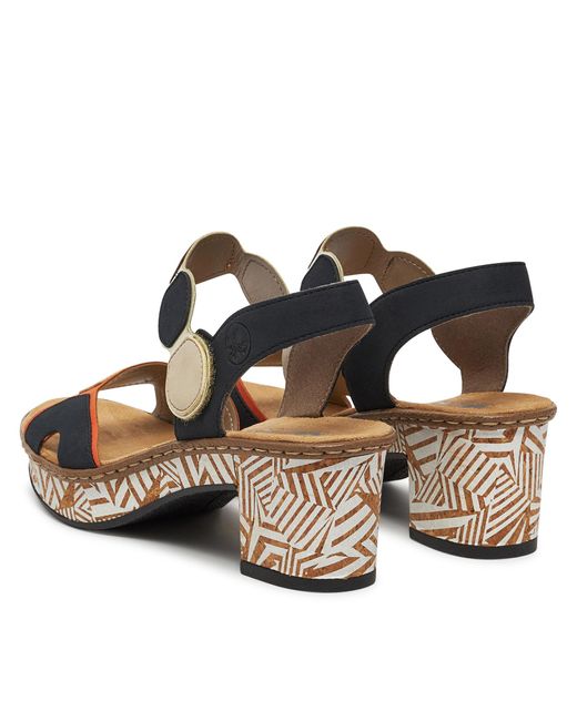 Rieker Metallic Sandalen 63876-90