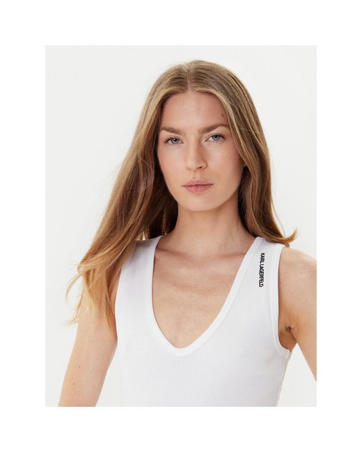 Karl Lagerfeld White Top A3W17005 Slim Fit