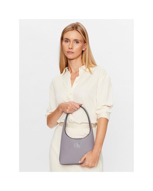 Calvin Klein Purple Handtasche minimal monogram shoulder bag k60k610843 pc1