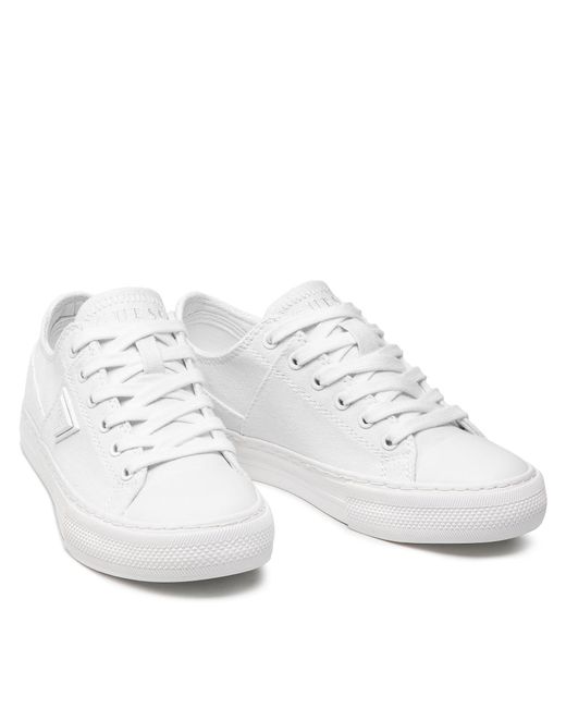 Guess Sneakers aus stoff pranze fl6pnz fab12 white