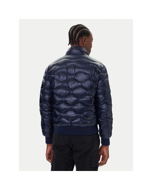 Blauer Daunenjacke 25Wbluc03075 Regular Fit in Blue für Herren