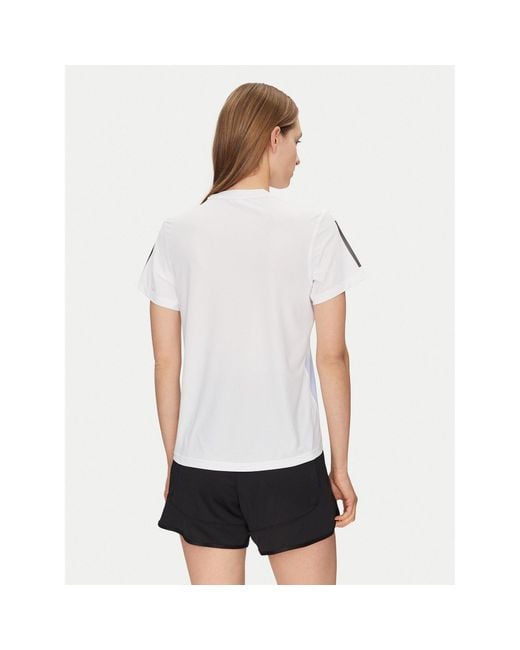 Adidas White Technisches T-Shirt Own The Run Colorblock Jc9889 Regular Fit