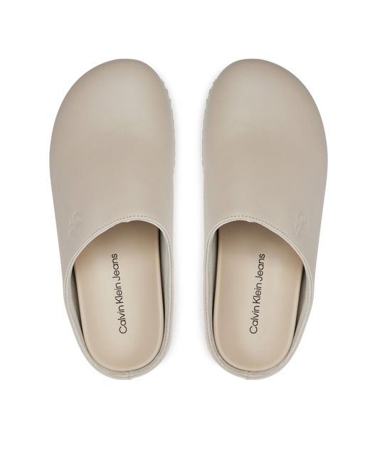 Calvin Klein Gray Pantoletten Close Toe Flatform Mg Uc Yw0Yw01440
