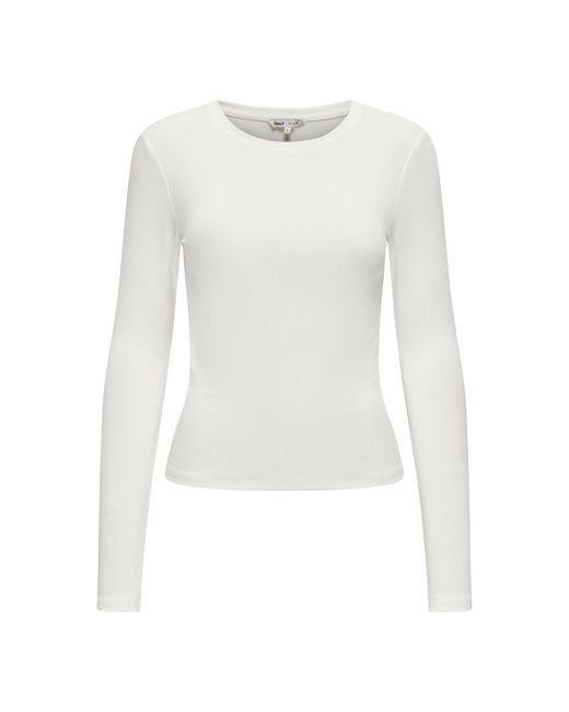ONLY White Bluse Riley 15323159 Slim Fit