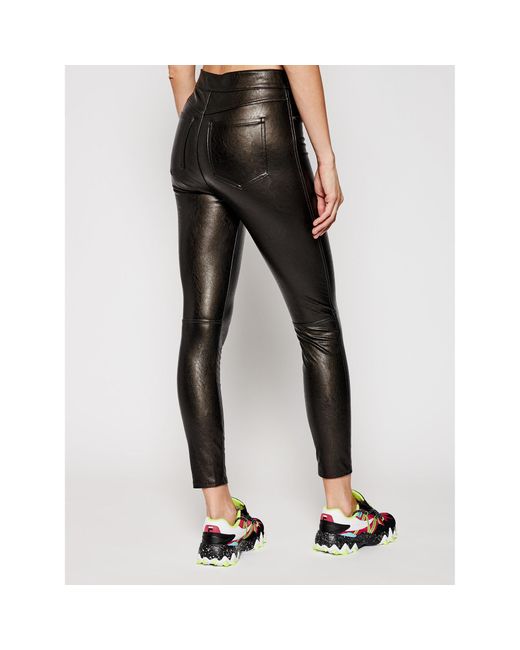 Spanx Black Lederhose Leather-Like Ankle 20282R Skinny Fit