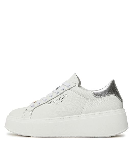 Twin Set White Sneakers 241Tcp050 Weiß