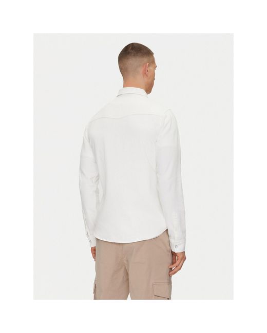 Guess Hemd M5Gh55 D5Nw1 Regular Fit in White für Herren