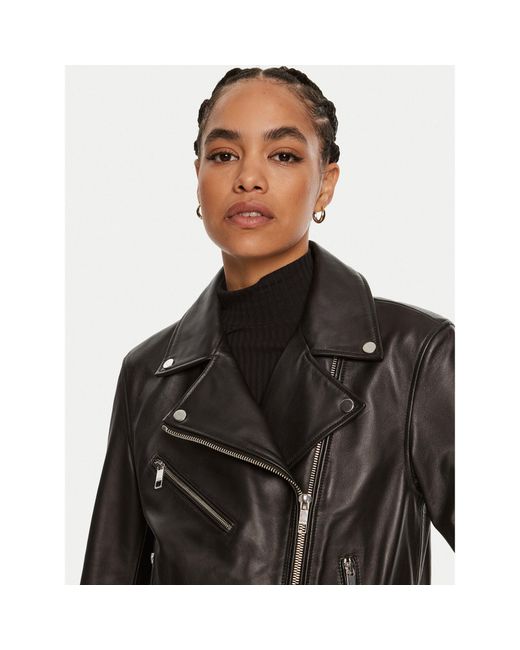 Boss Black Lederjacke Safiyana 50518257 Oversize