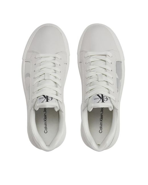 Calvin Klein White Sneakers Chunky Cupsole Low Lth Nbs Mr Yw0Yw01411 Weiß