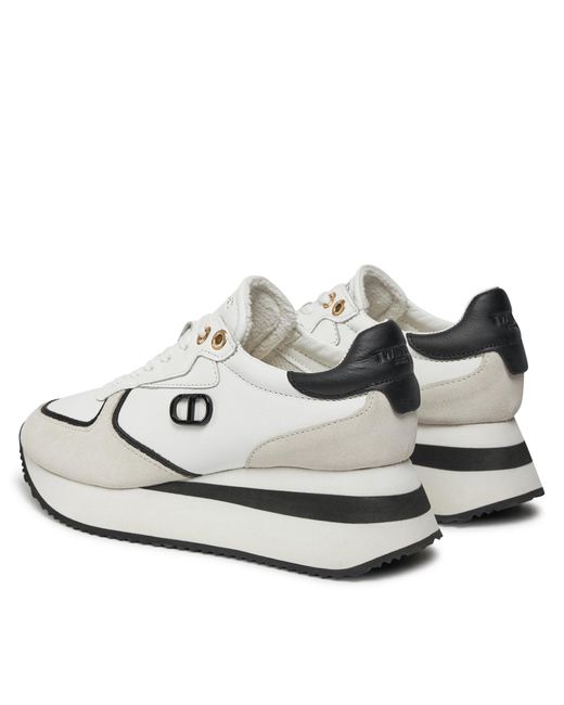 Twin Set White Sneakers 241Tcp080 Weiß