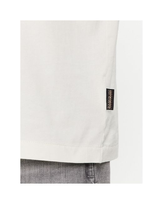 Napapijri T-Shirt Np0A4H8S Weiß Regular Fit in White für Herren