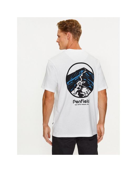 Penfield T-Shirt Pfd0275 Weiß Regular Fit in White für Herren