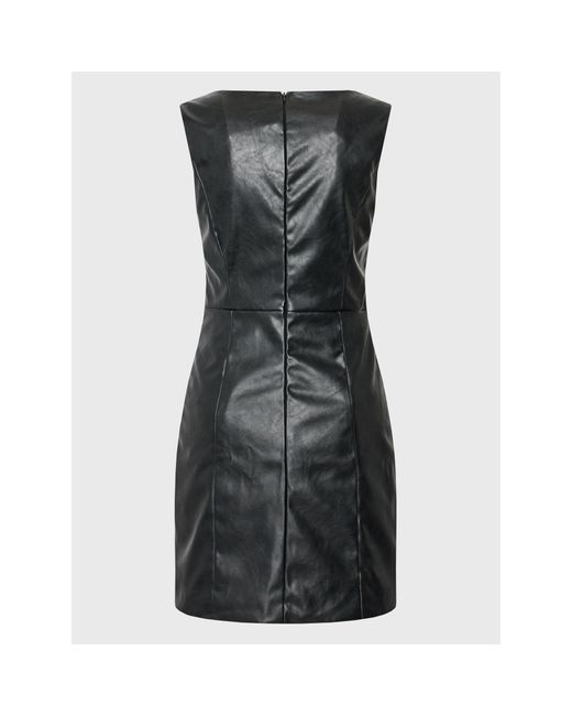 Glamorous Black Kleid Aus Kunstleder Tm0685 Regular Fit