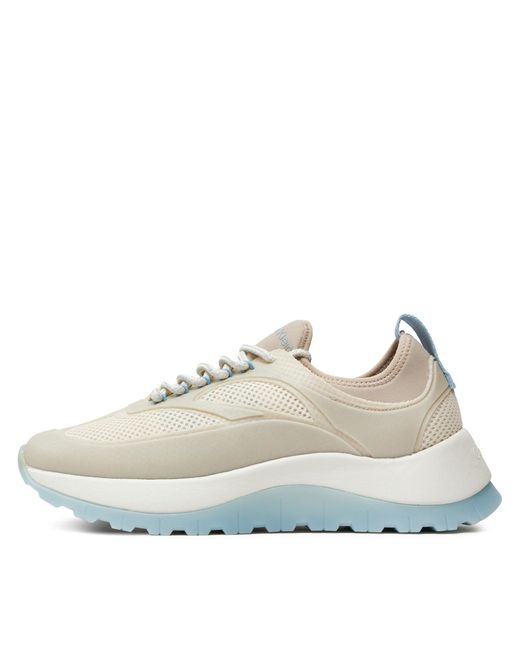 Calvin Klein Natural Sneakers Runner Lace Up Pearl Mix M Hw0Hw02079