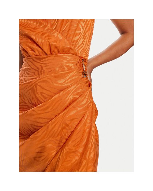 Fracomina Orange Sommerkleid Fq24Sd3009W705F8 Slim Fit