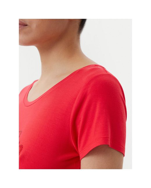 Liu Jo Red T-Shirt Va5157 Js360 Regular Fit