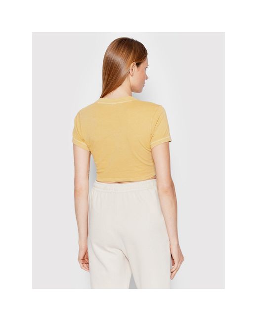 Reebok Yellow T-Shirt Natural Dye Hk4969 Slim Fit