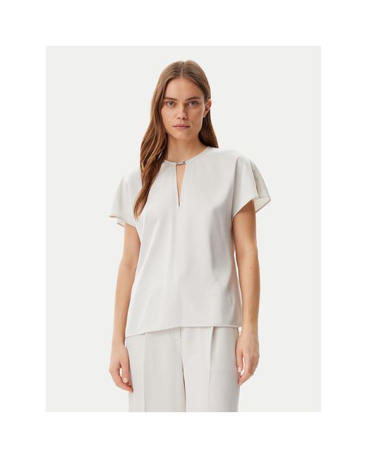 Calvin Klein White Bluse K20K208191 Regular Fit