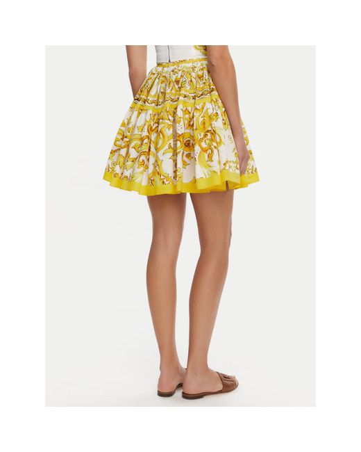 Dolce & Gabbana Yellow Minirock F4Cb1T Hh5Dv Regular Fit