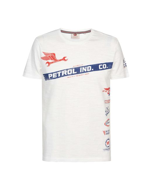 Petrol Industries T-Shirt M-1030-Tsr626 Weiß Regular Fit in White für Herren