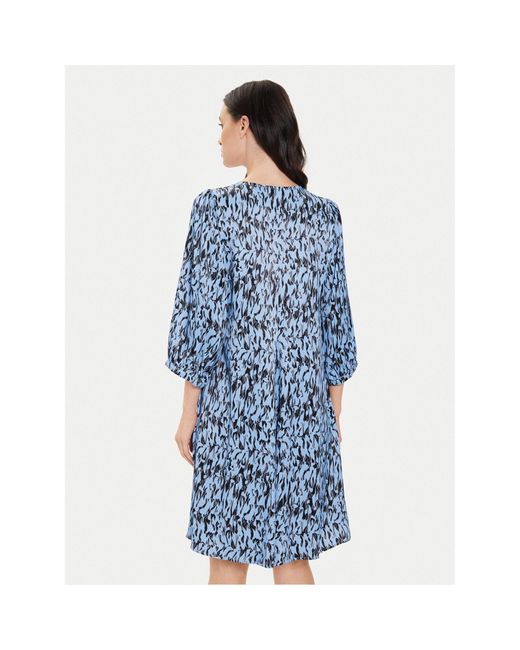 Karen By Simonsen Blue Kleid Für Den Alltag Nikole 10104917 Relaxed Fit