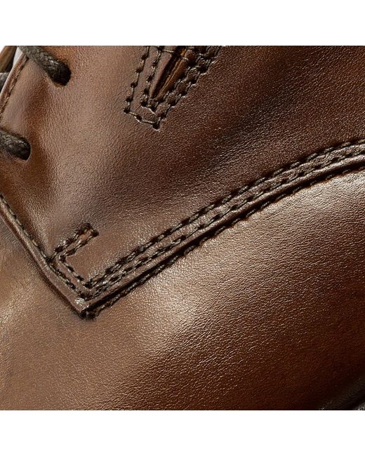 Clarks Halbschuhe tilden cap 261300967 dark tan leather in Brown für Herren