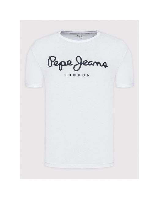 Pepe Jeans T-Shirt Original Pm508210 Weiß Slim Fit in White für Herren