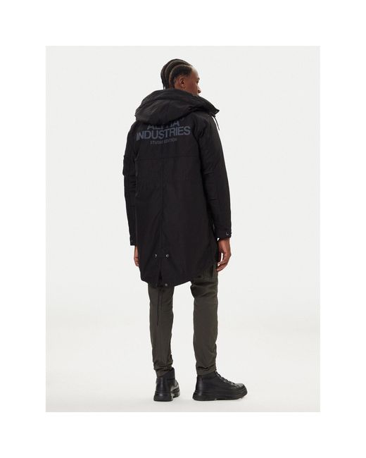 Alpha Industries Parka Studio M-51 Fishtail 258112 Regular Fit in Black für Herren