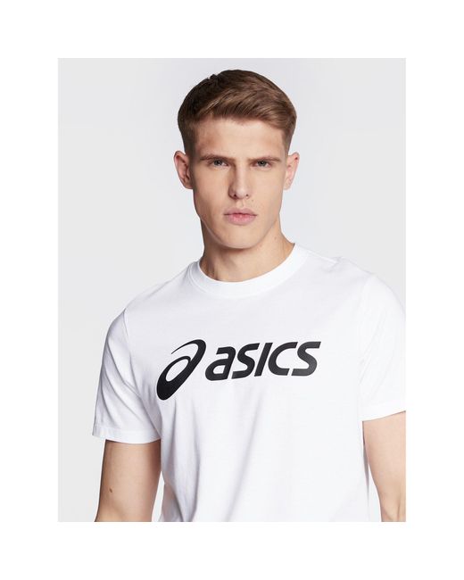 Asics T-Shirt Big Logo 2031A978 Weiß Regular Fit in White für Herren
