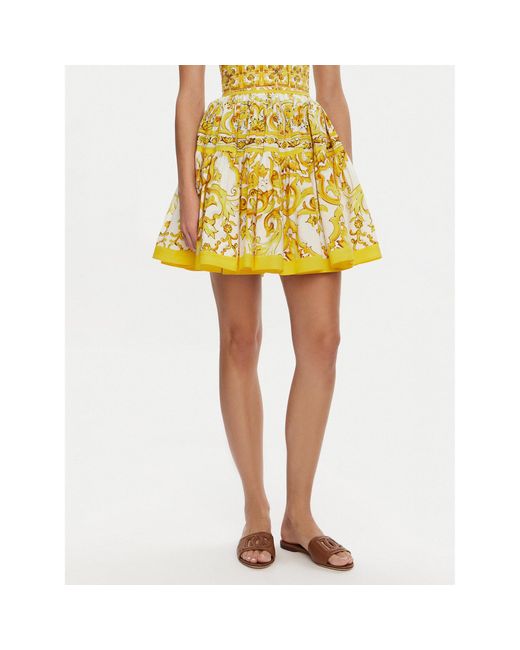 Dolce & Gabbana Yellow Minirock F4Cb1T Hh5Dv Regular Fit