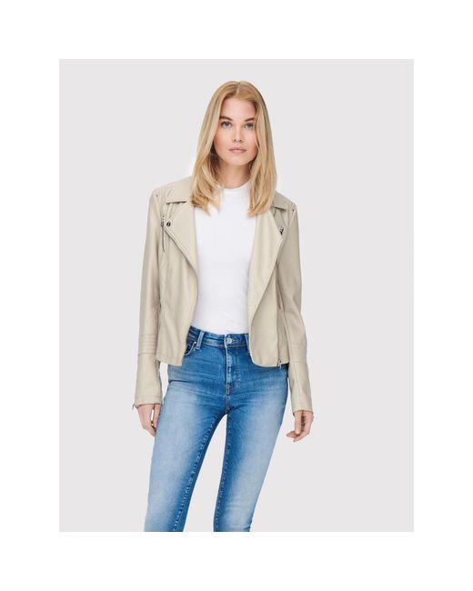 ONLY Blue Jacke Aus Kunstleder Gemma 15153079 Regular Fit