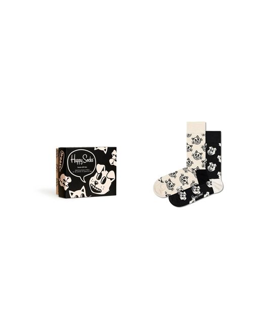 Happy Socks Black 2Er-Set Hohe -Socken Xpts02-9100