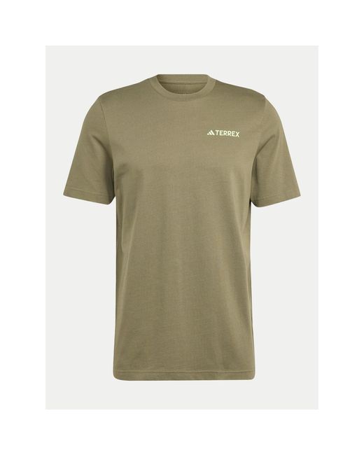 Adidas T-Shirt Terrex Graphic Mtn 2.0 Im8353 Grün Regular Fit in Green für Herren