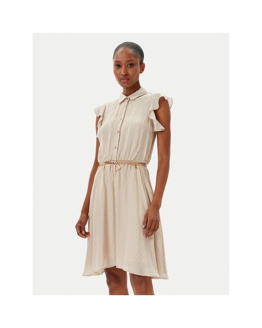Fracomina Natural Kleid Für Den Alltag Fr25Sd1011W774J7 Regular Fit