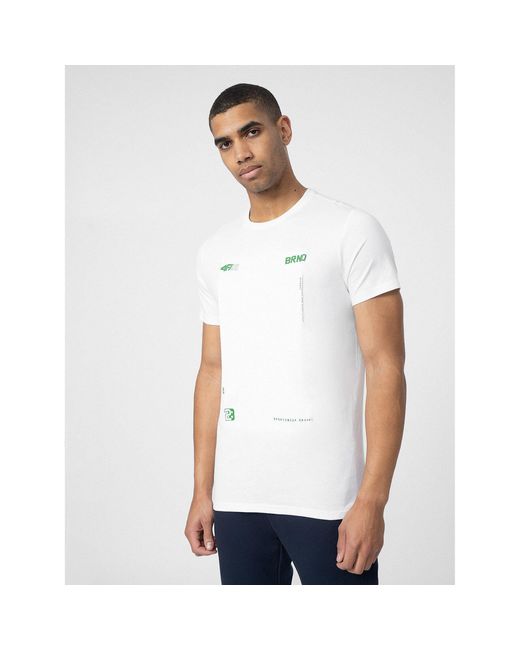 4F T-Shirt Ss23Ttshm311 Weiß Regular Fit in White für Herren