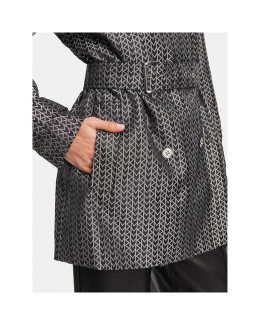 MICHAEL Michael Kors Black Tenchcoat Mt520Iphn8 Regular Fit