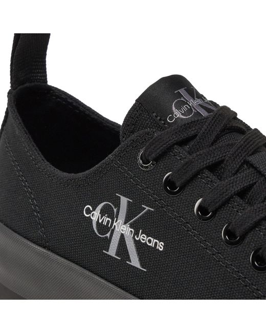 Calvin Klein Black Sneakers Aus Stoff Lugged Hybrid Laceup Ml Mtr Yw0Yw01505