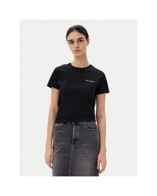 Karl Lagerfeld Black T-Shirt A2W17097 Regular Fit