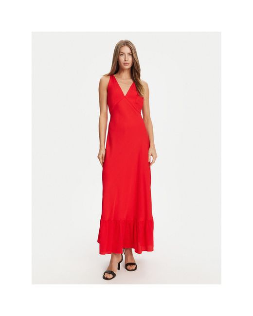Twinset Red Abendkleid 251Tt2191 Regular Fit