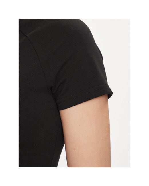 Juicy Couture Black T-Shirt Shrunken Diamante Jcmct223257 Slim Fit