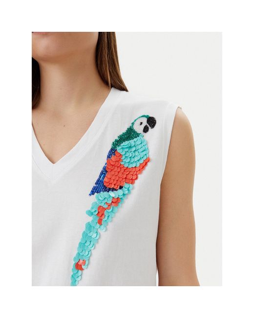 Lola Casademunt White Bluse Ms2515023 Regular Fit