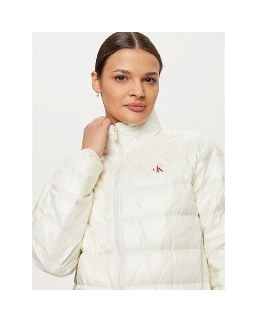 Calvin Klein White Daunenjacke J20J224698 Regular Fit